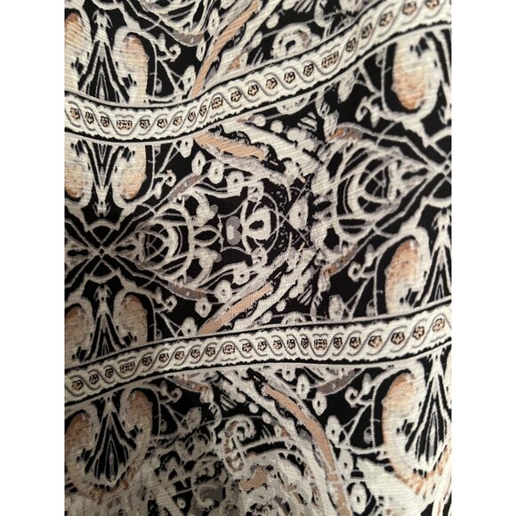 CJ Banks Womens 3X Sleeveless Tank Top Paisley Pattern Black Cream Polyester - Picture 9 of 10